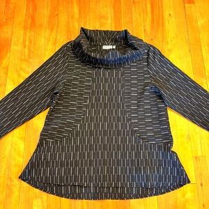 Habitat Black and Gray Striped Top